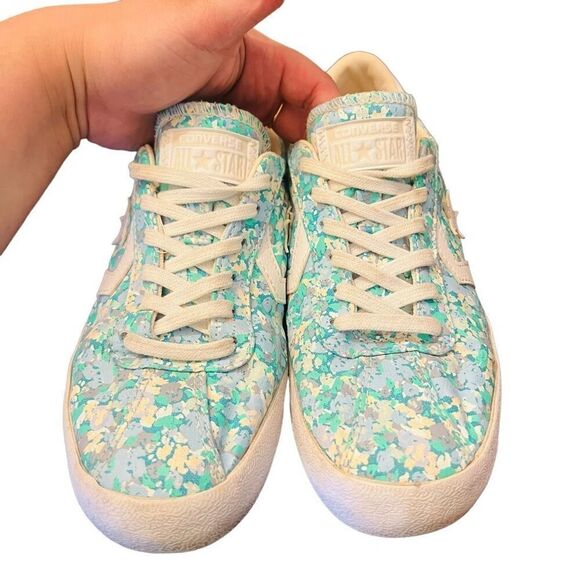 Converse Breakpoint Low Floral blue & white women’s size 8 - Picture 4 of 12